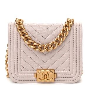 Chanel Chevron Caviar Leather Boy Waist Bag